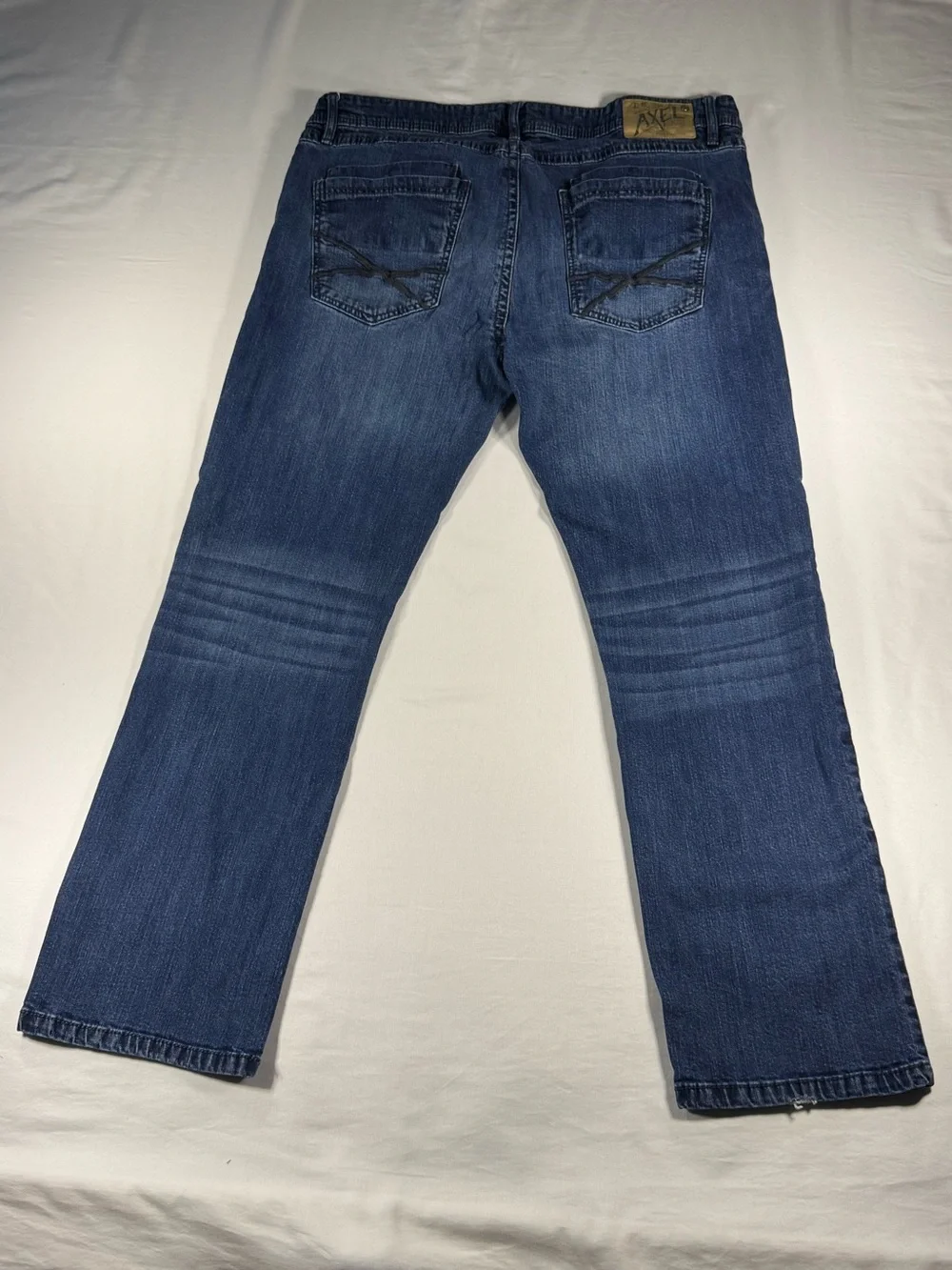 TK AXEL Straight Fit Blue Denim Jeans Mid Rise Men’s Tagged 38x32 Measures 38x30
